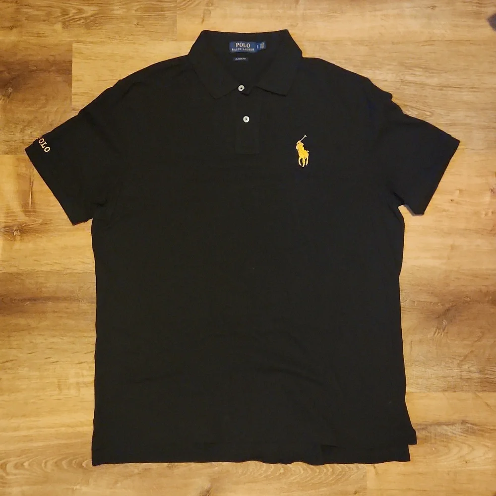 Polo Ralph Lauren | Shirts | Pre Owned Blackgold Polo By Ralph Sz